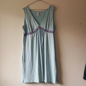 Vintage Y2K blue lace nightgown size L slip dress